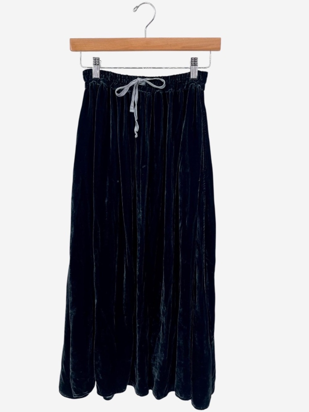 vintage 90s cp shades blue crushed velvet ethereal fairy broomstick skirt